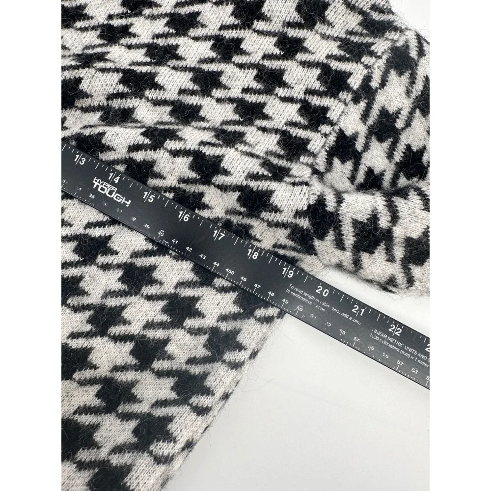 Paris‎ Atelier & Other Stories Houndstooth Alpaca Blend Half Zip Sweater small